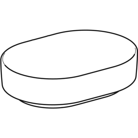 Lavoar pe blat Geberit VariForm, eliptic: B=55cm, T=40cm, Preaplin=F?r?, Alb